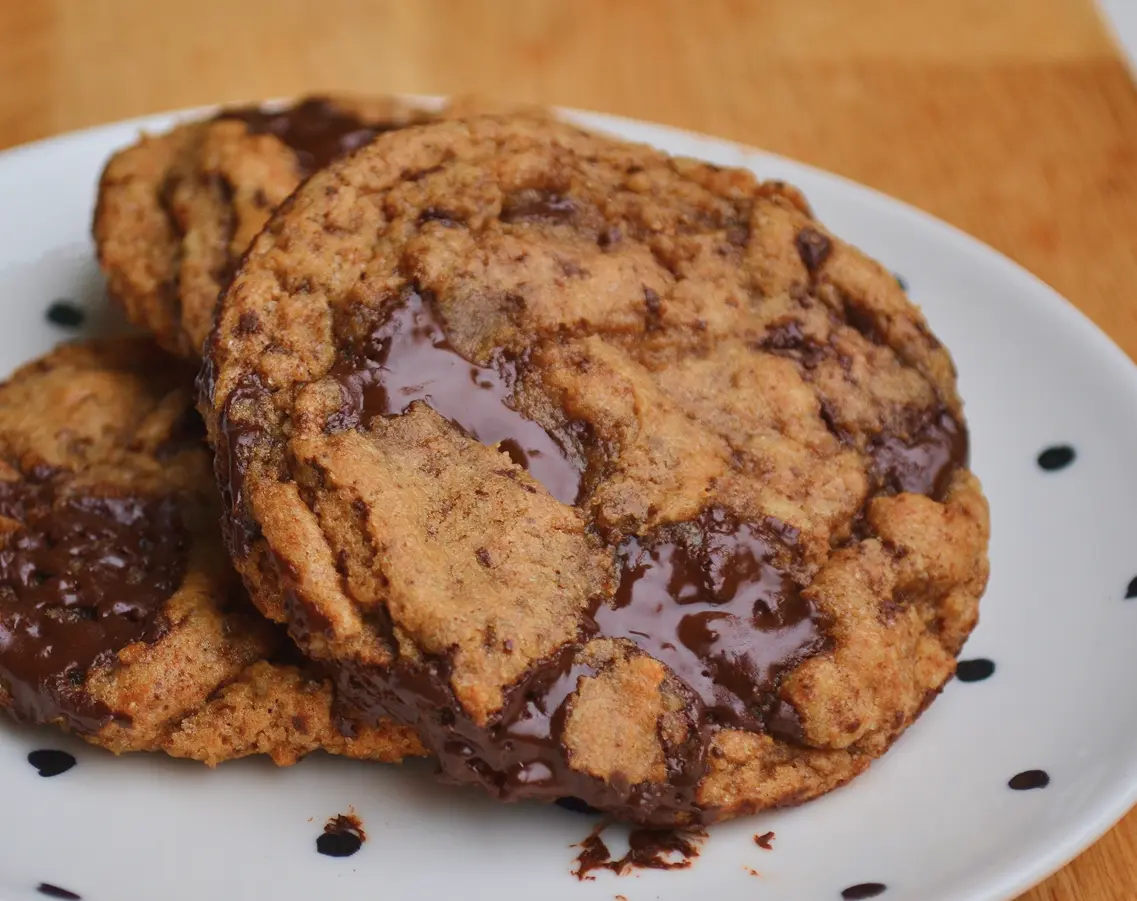 Freshly baked chocolate chip cookies by Chunks Bakes